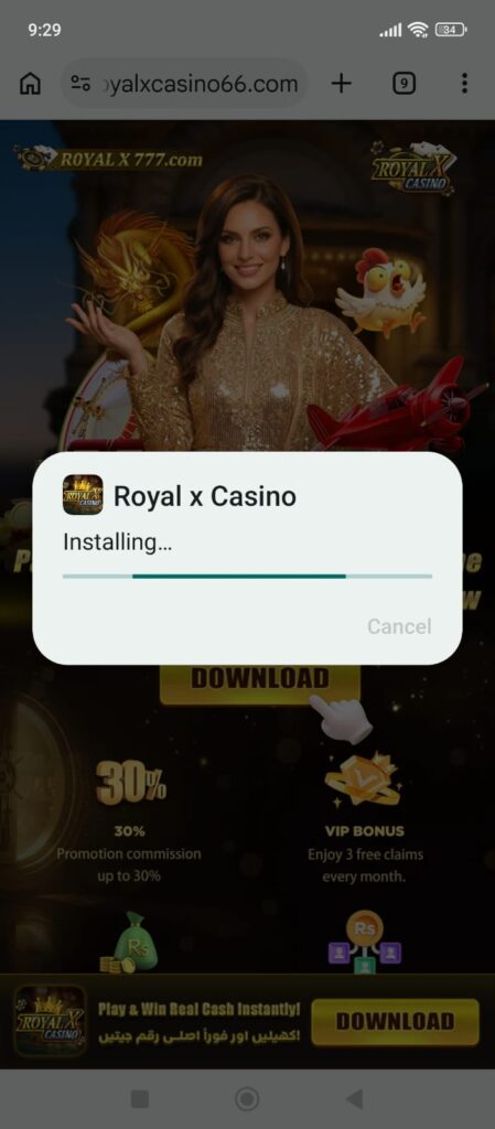 Royal X Casino Game 7 Royal X Casino mobile game promotional banner showing app interface and casino-style gaming design